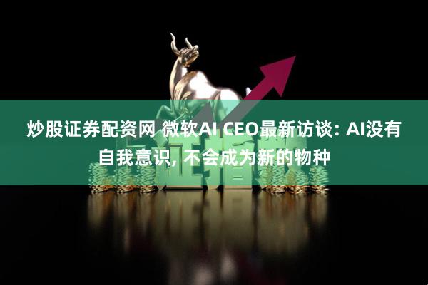 炒股证券配资网 微软AI CEO最新访谈: AI没有自我意识, 不会成为新的物种